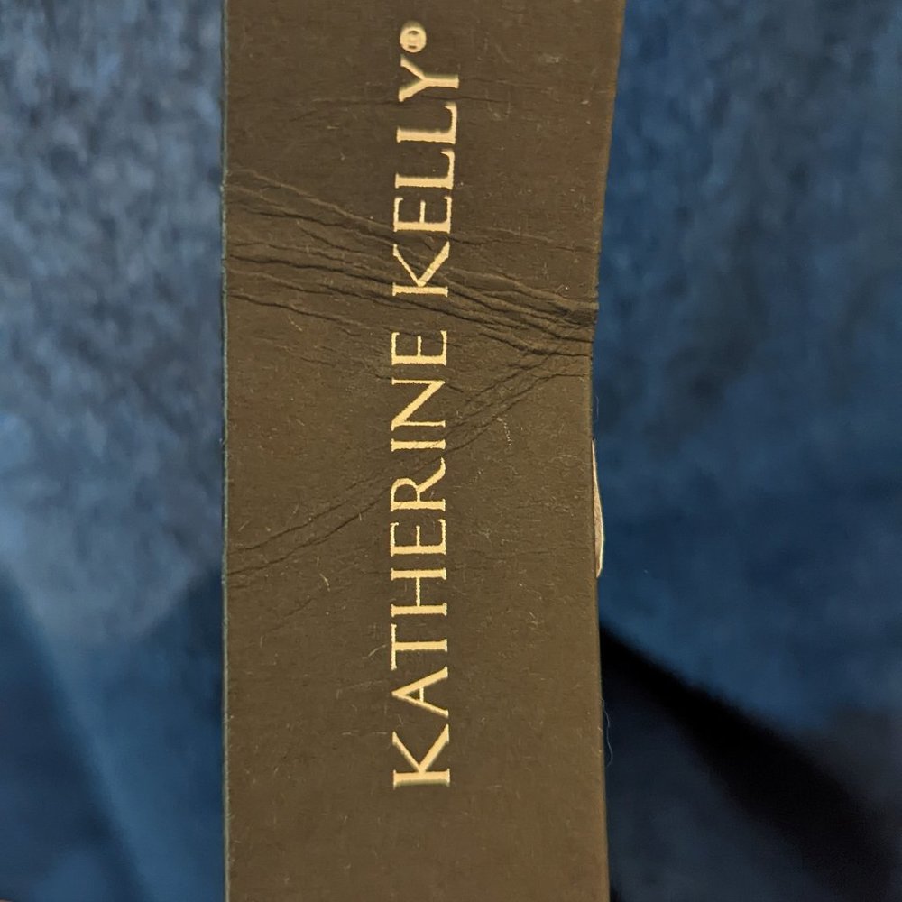 Katherine Kelly Alpaca Wool Blend Blue Belted Snap Coat  8